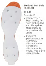 Korkers - OmniTrax Soles, Studded Felt Sole